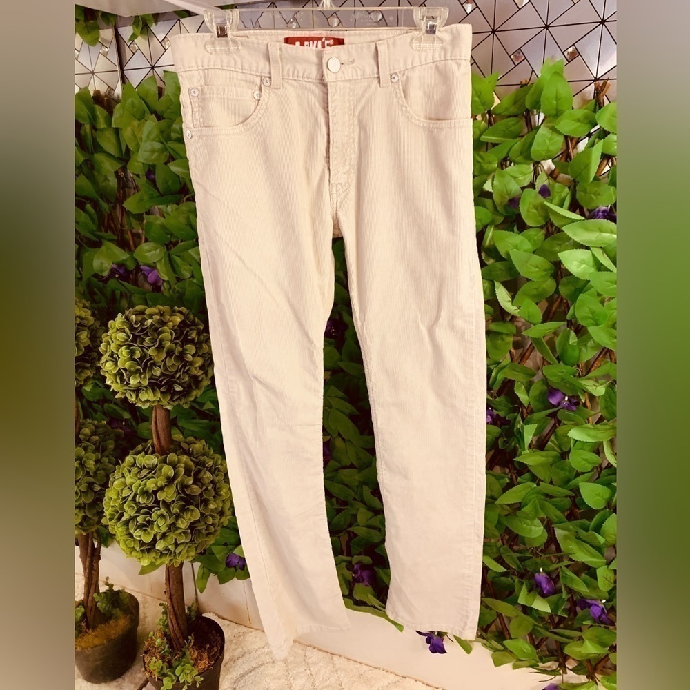 Levi’s 511 Boys 18 Slim Corduroy Pants Cream 29x29 - Picture 2 of 15